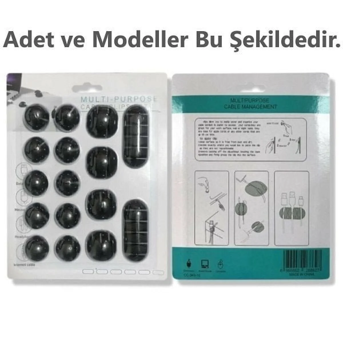 16 Parça Masa Üstü Kenarı Kablo Fiş Tutucu