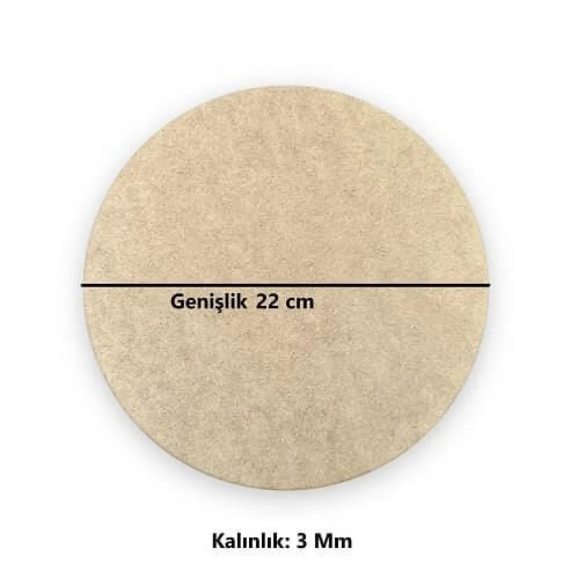 6 Adet Ahşap 3 Mm 22 Cm Yuvarlak Supla