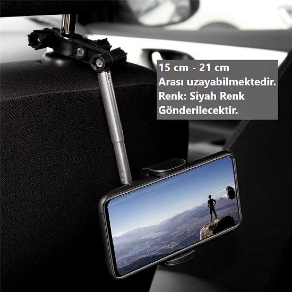 Araç Dikiz Aynasına Takılan Esnek Telefon Tutucu