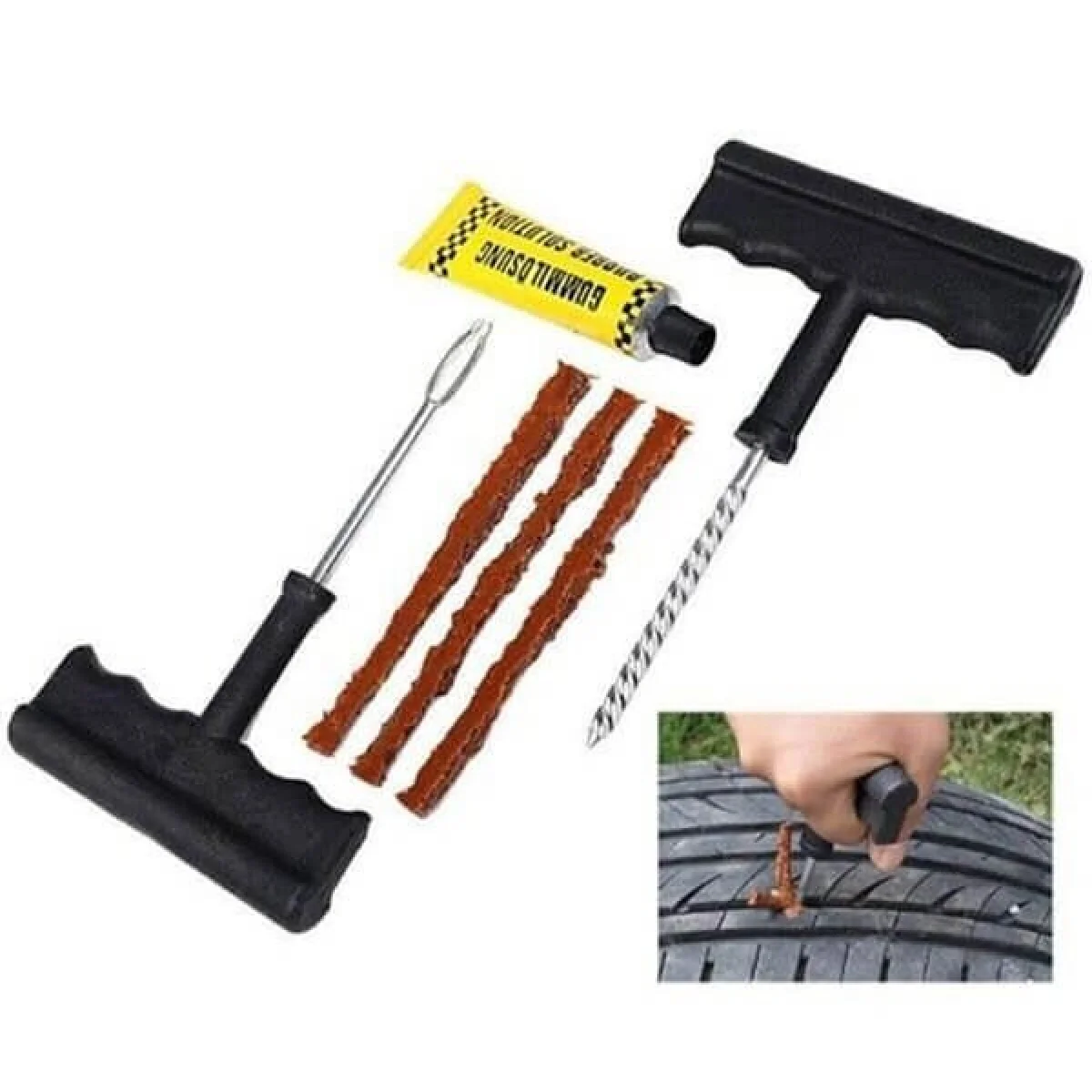 Araç Lastik Tamir Kiti Fitil Atma Seti 6 Parça