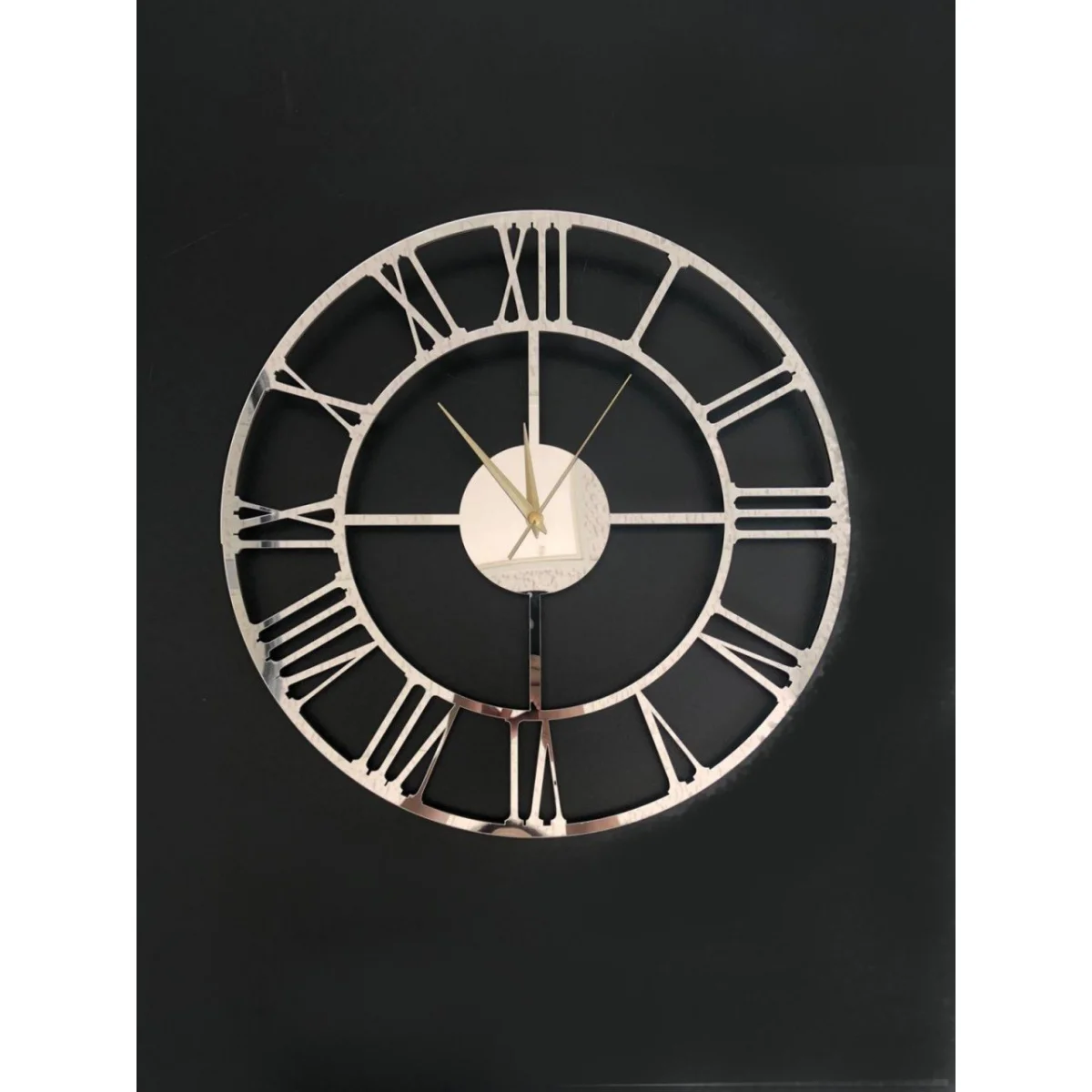 Aynalı Dekoratif Roma Rakamlı Duvar Saati