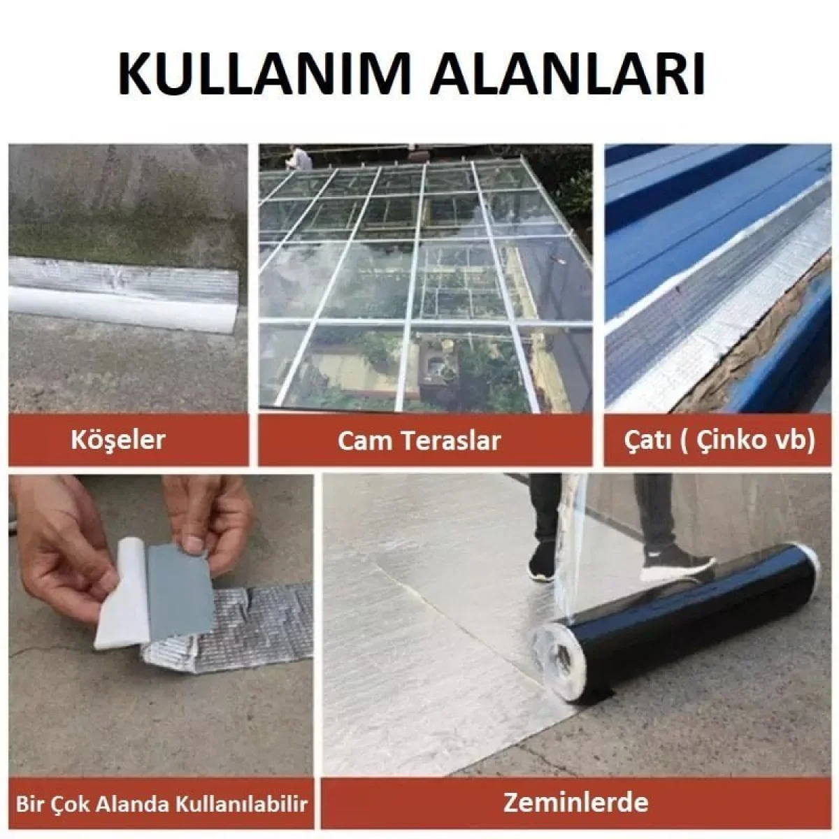 Çamur Bant Alüminyum İzolasyon Tamir Bandı 5 Mt