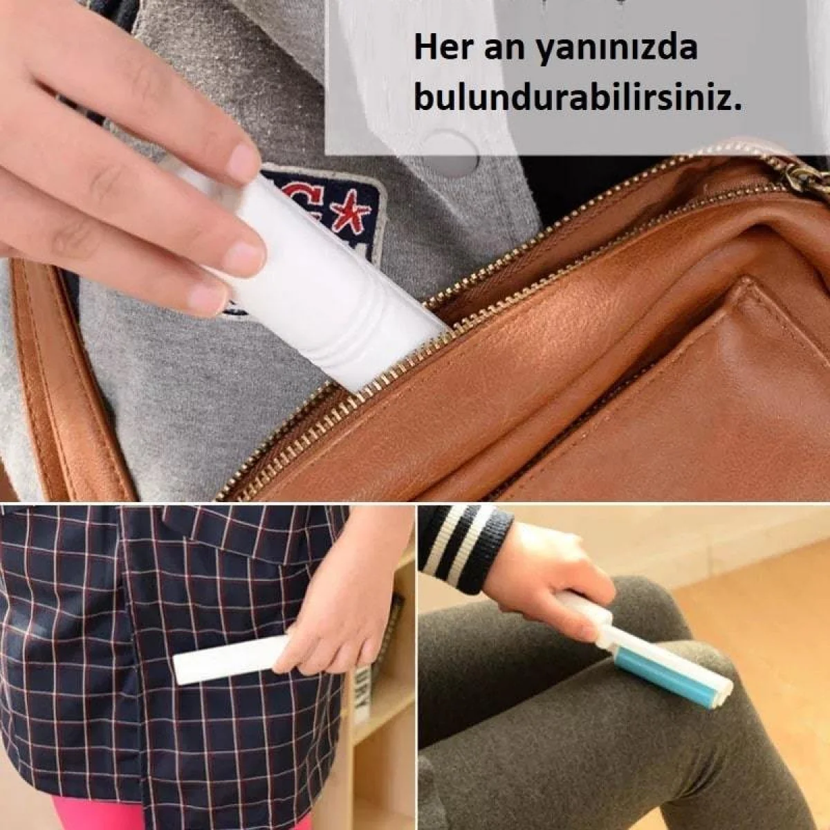 Çanta Boyu Tüy Toz Alma Rulosu Yıkanabilir