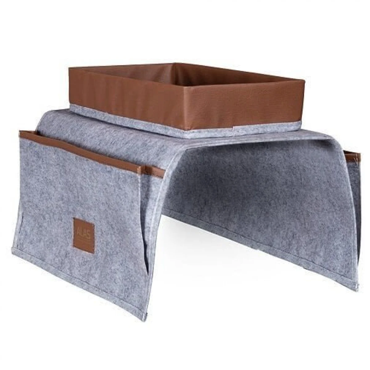 Derili Lüks Koltuk Kenarı Düzenleyici Gri