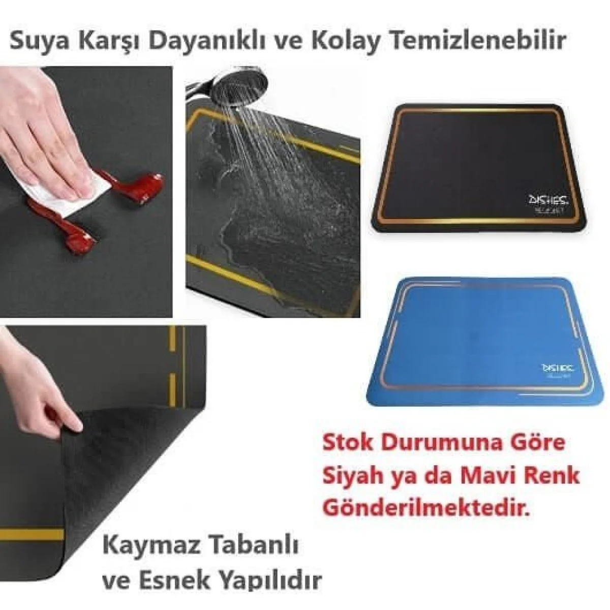 Diatom Su Emici Bulaşık Kurutma Matı Koku Yapmaz