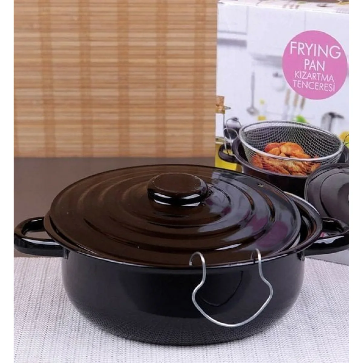 Emaye Fritöz Kızartma Tenceresi
