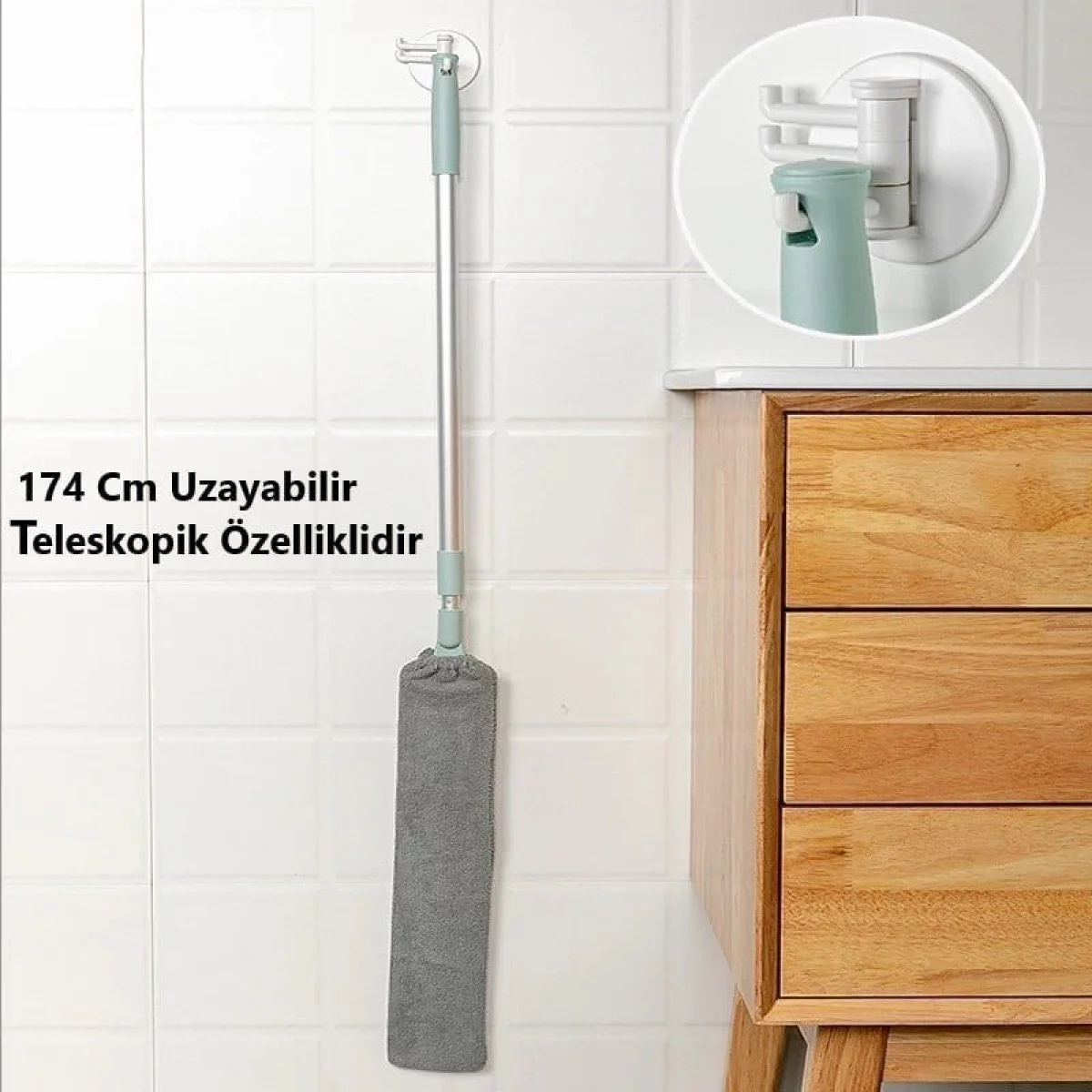 Esnek Toz Alma Mopu Büyük Boy ve Yedek Bezli