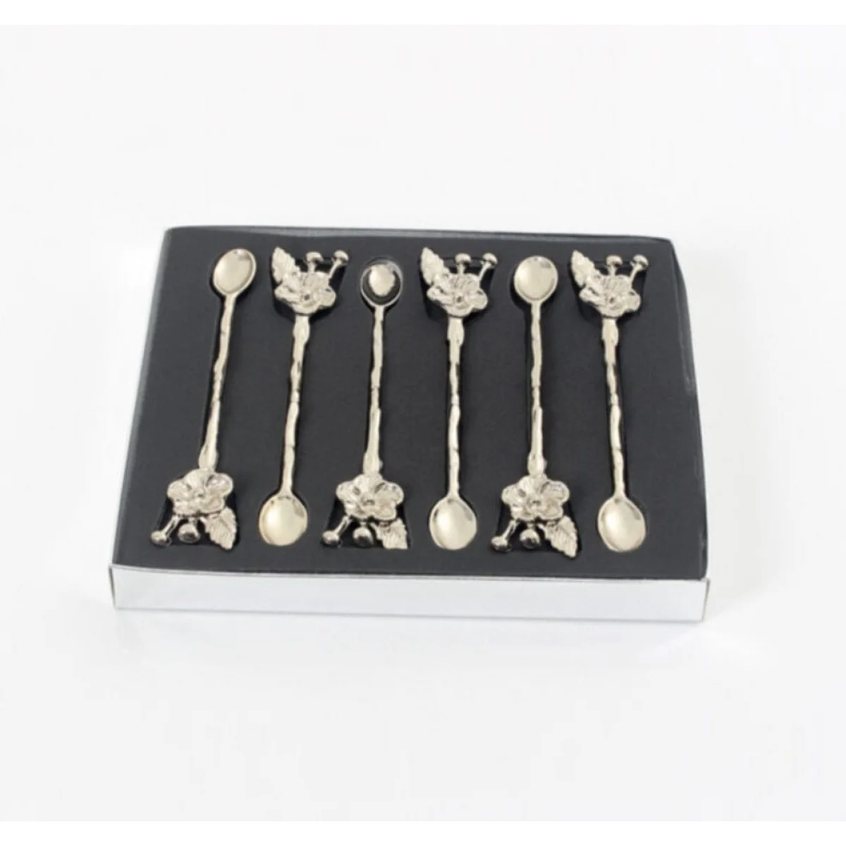 Gümüş Çiçek 6 Lı Çay Kaşığı Gümüş