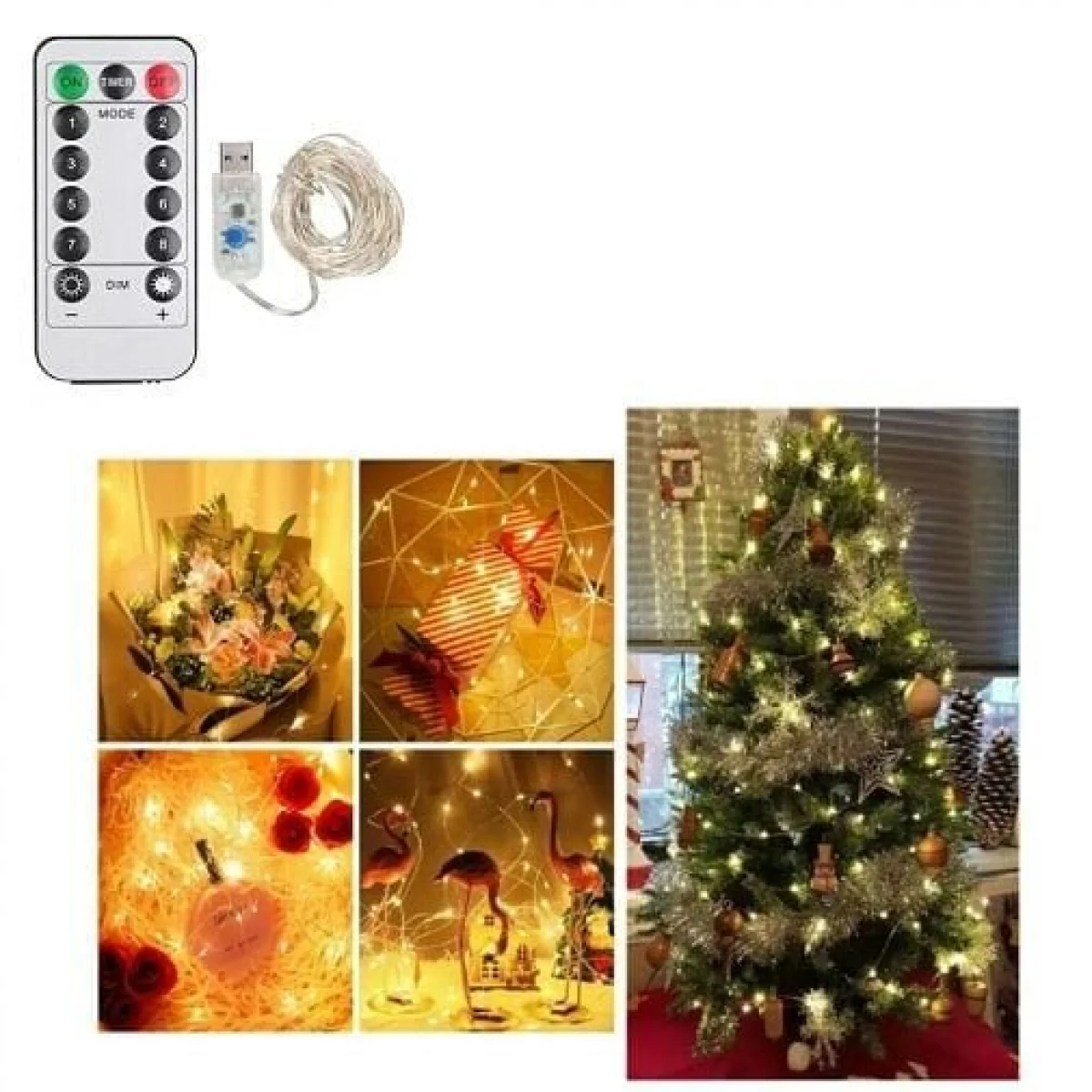 Kumandalı 3 Metre 8 Modlu Peri Led Işık