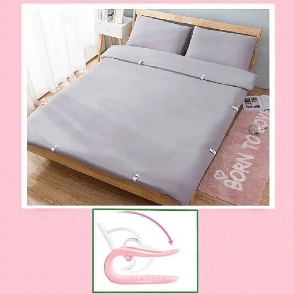 Mandallı Yorgan Sabitleme Klipsi 4 Adet