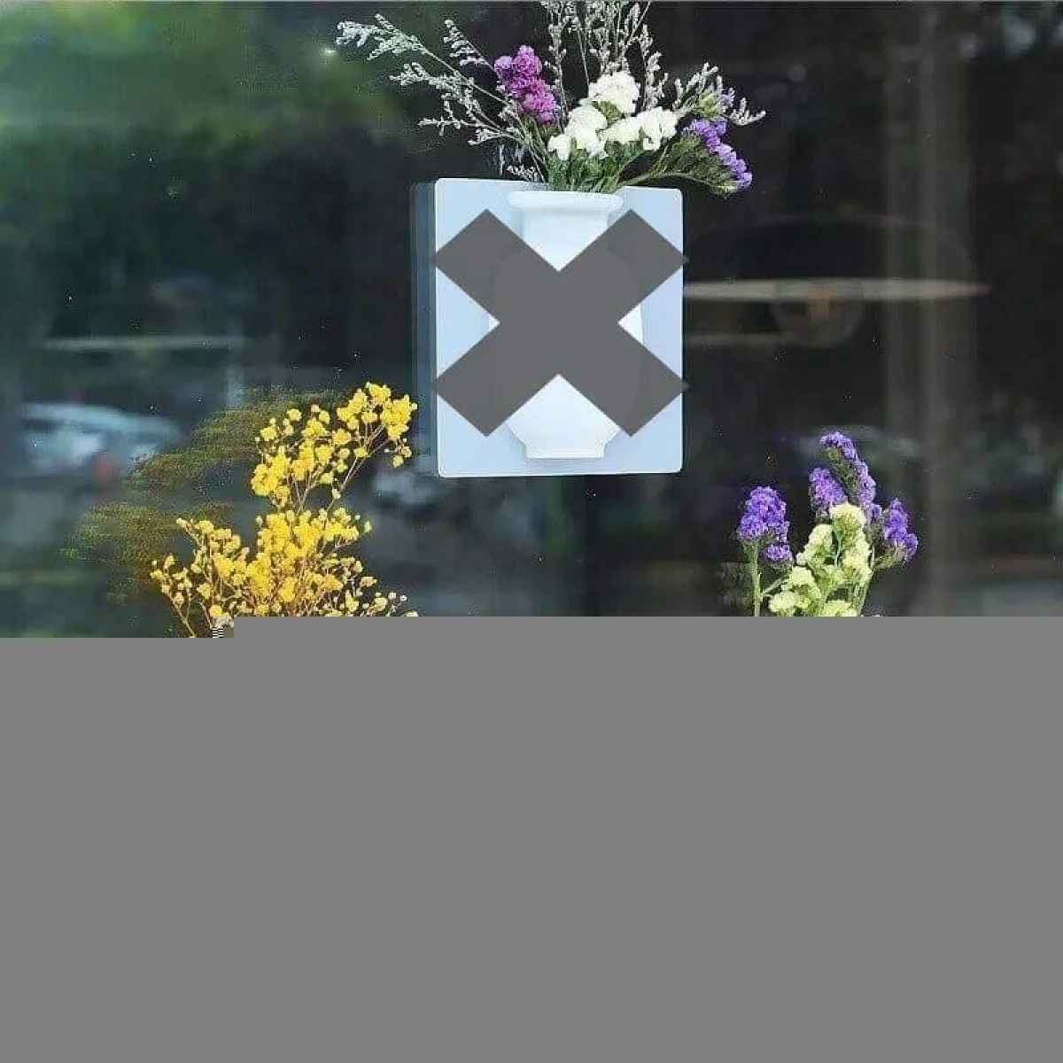 Silikon Vazo Dekoratif Yapışkanlı Mavi