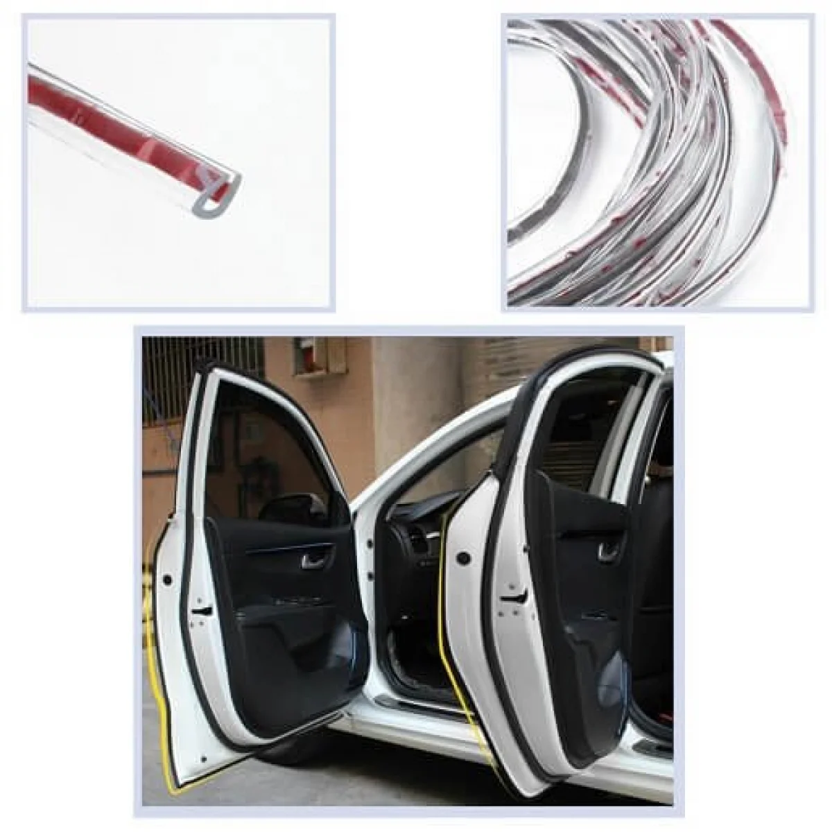 Silikonlu Araç Kapı Koruma Fitili Çarpma Önleyici 5 mt