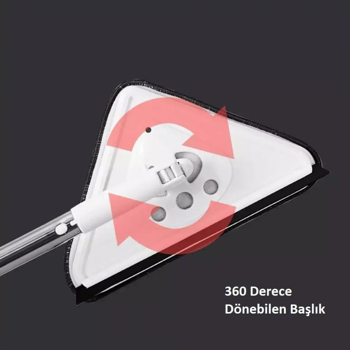 Teleskopik Üçgen Camsil Duvar Yüzey Silme Mopu