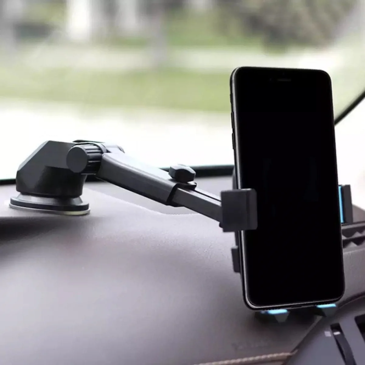Vantuzlu Araç Telefon Tutucu Teleskobik Kıskaçlı