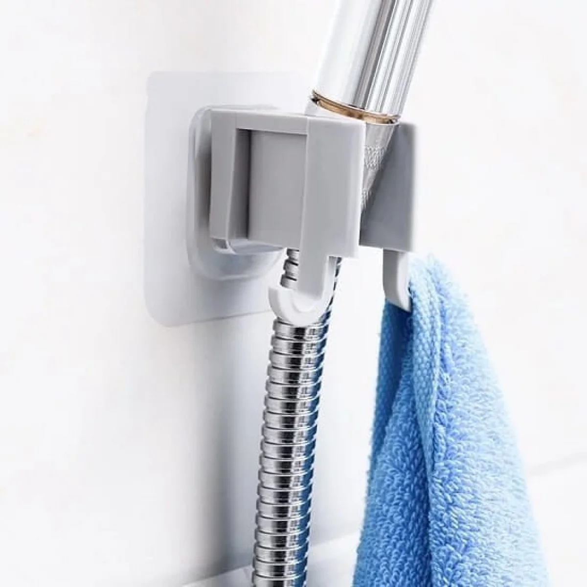 Yapışkanlı Duş Başlığı Tutucu ve Lif Askısı