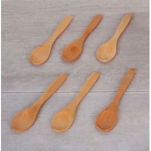 6 Adet Ahşap Reçel Servis Çay Kaşığı