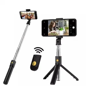 Bluetooth Kumandalı Selfie Çubuğu Tripodlu