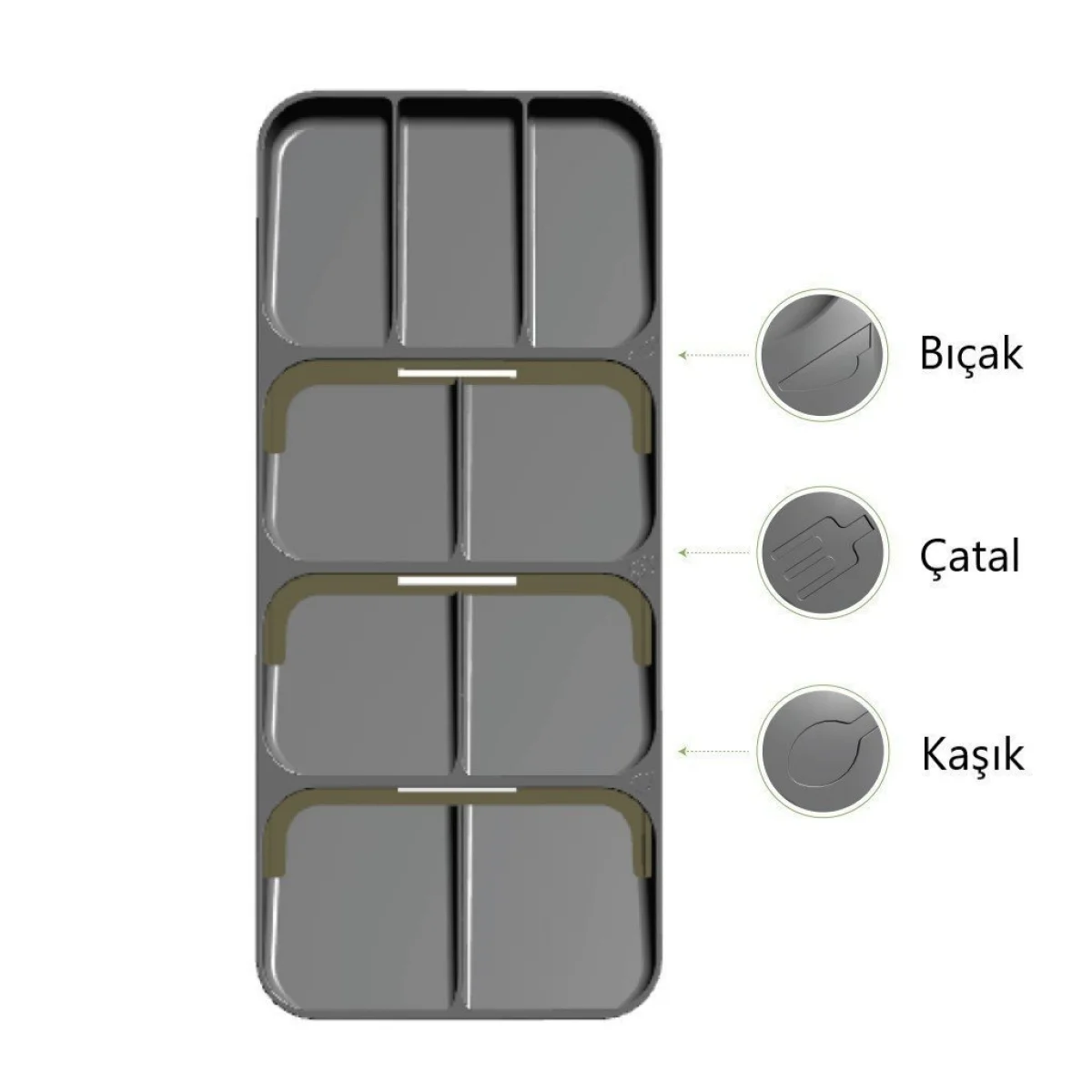 9 Bölmeli Çekmece Kaşıklık