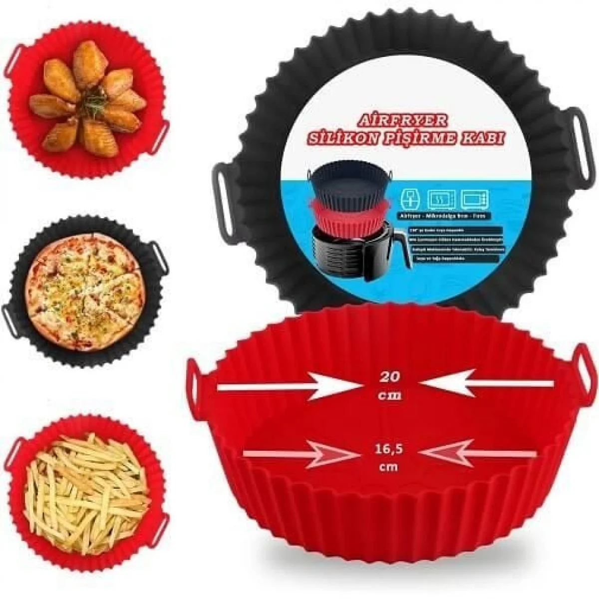 Airfryer Silikon Pişirme ve Hava Fritözü Kalıbı