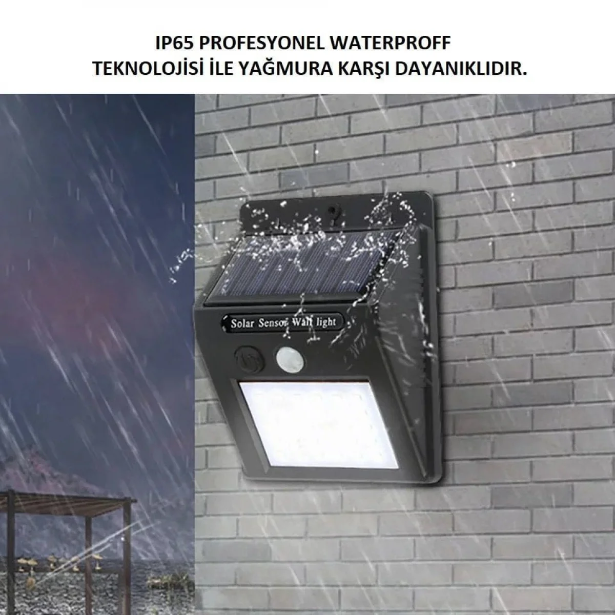 Haraket Sensörlü 20 Led Solar Bahçe Lambası