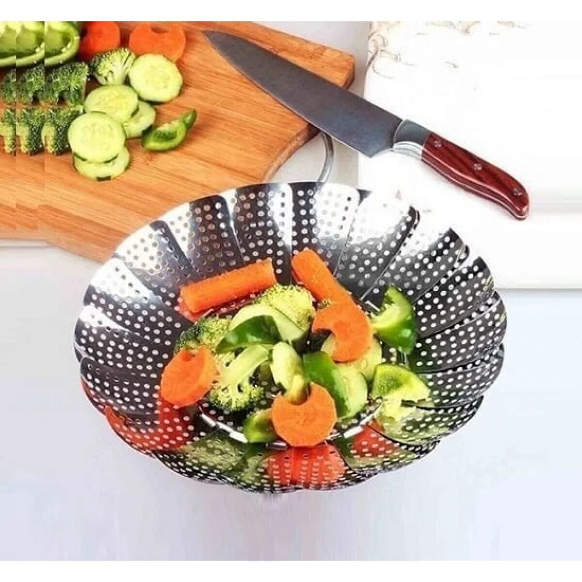 Katlanır Buharda Sebze Pişirme Haşlama Sepeti