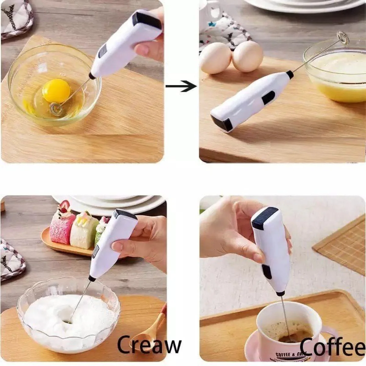 Mini Mikser Kahve ve Süt Köpürtücü