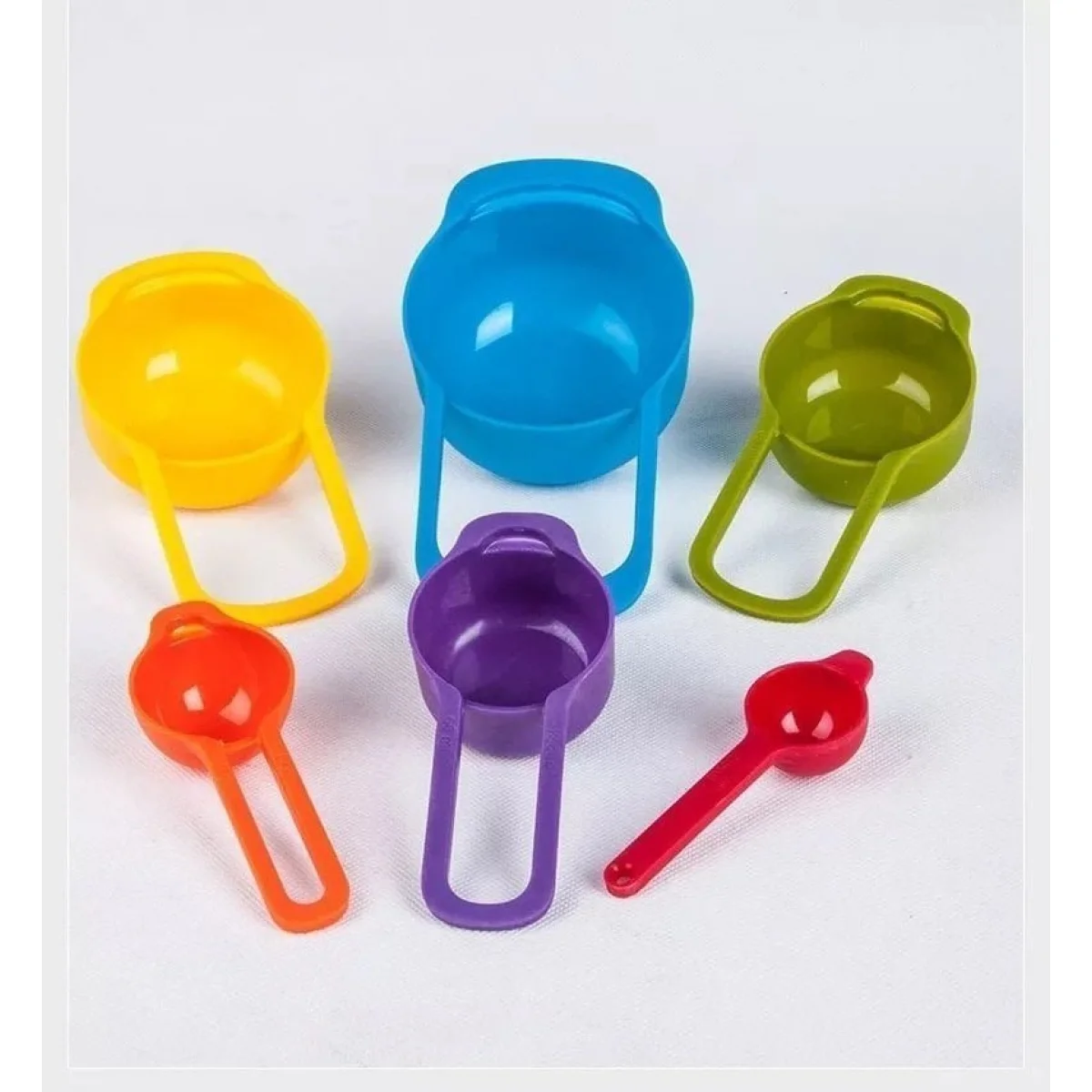 Renkli Ölçü Kaşığı 6 Lı Set