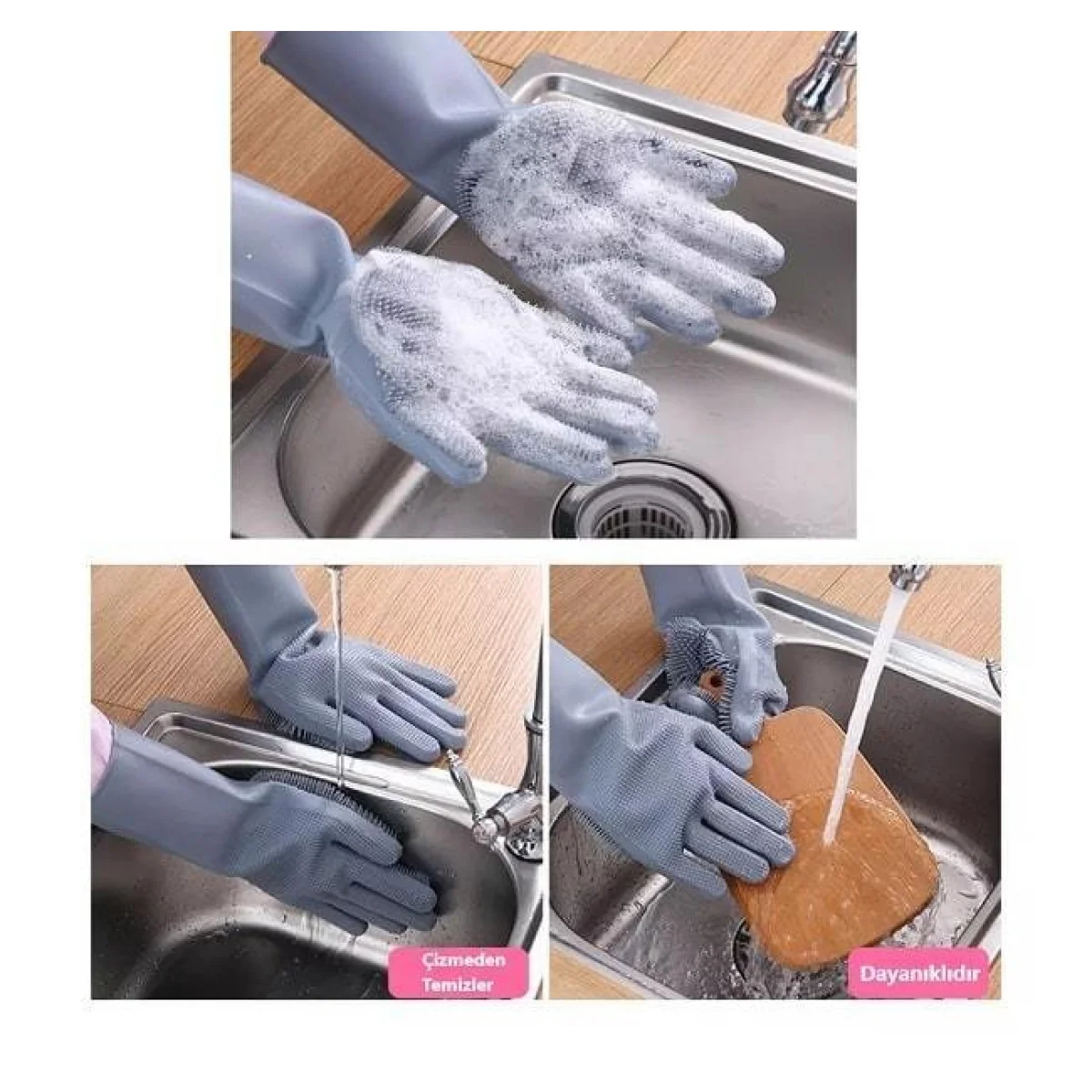 Sihirli Silikon Bulaşık Yıkama Eldiveni