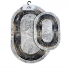 2 Li Banyo Paspası Kaymaz Klozet Takımı Oval A