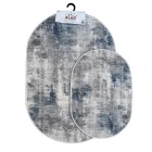 2 Li Banyo Paspası Kaymaz Klozet Takımı Oval B