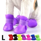 4 Lü Silikon Su Geçirmez Kedi Köpek Ayakkabısı L