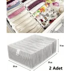 8 Gözlü Çekmece İçi Akordiyon Organizer XL 2 Li