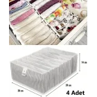 8 Gözlü Çekmece İçi Akordiyon Organizer XL 4 Lü