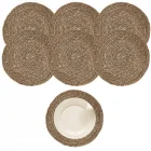 El Yapımı Lüx Örme Hasır Amerikan Servis 6 Lı