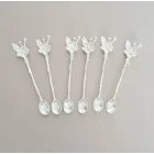 Gümüş Çiçek 6 Lı Çay Kaşığı Gümüş