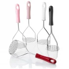 Renkli Saplı Çelik Patates Ezici