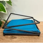 Siyah Metal Dekoratif Kare Demir Peçetelik