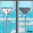 Teleskopik Üçgen Camsil Duvar Yüzey Silme Mopu