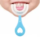 U Şeklinde Pratik Çocuk Diş Fırçası 2-6 Yaş Mavi
