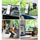 Vantuzlu Araç Telefon Tutucu Teleskobik Kıskaçlı