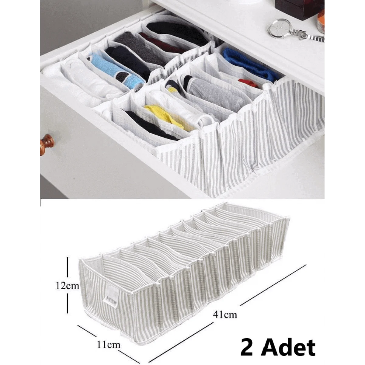 11 Gözlü Çekmece İçi Akordiyon Organizer S 2 Li