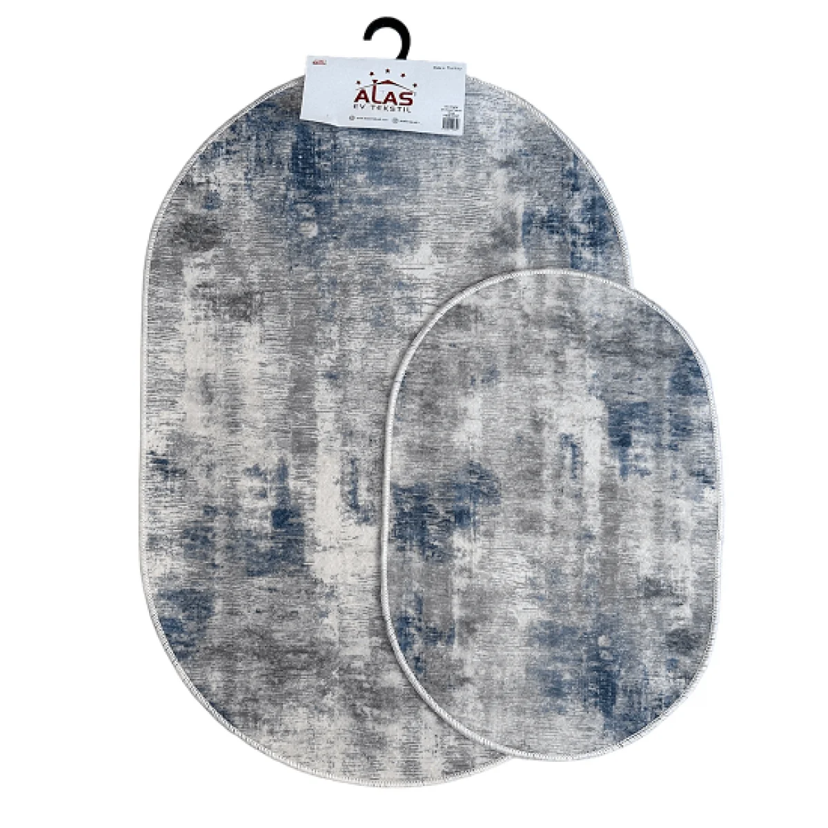 2 Li Banyo Paspası Kaymaz Klozet Takımı Oval B