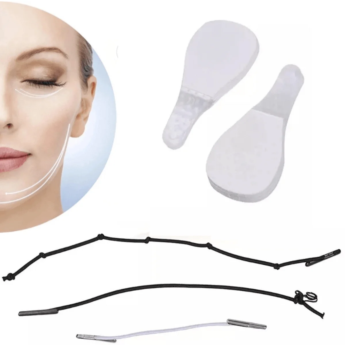 40 Adet İpli Yüz Kaş Göz Boyun Gerdirme Bandı