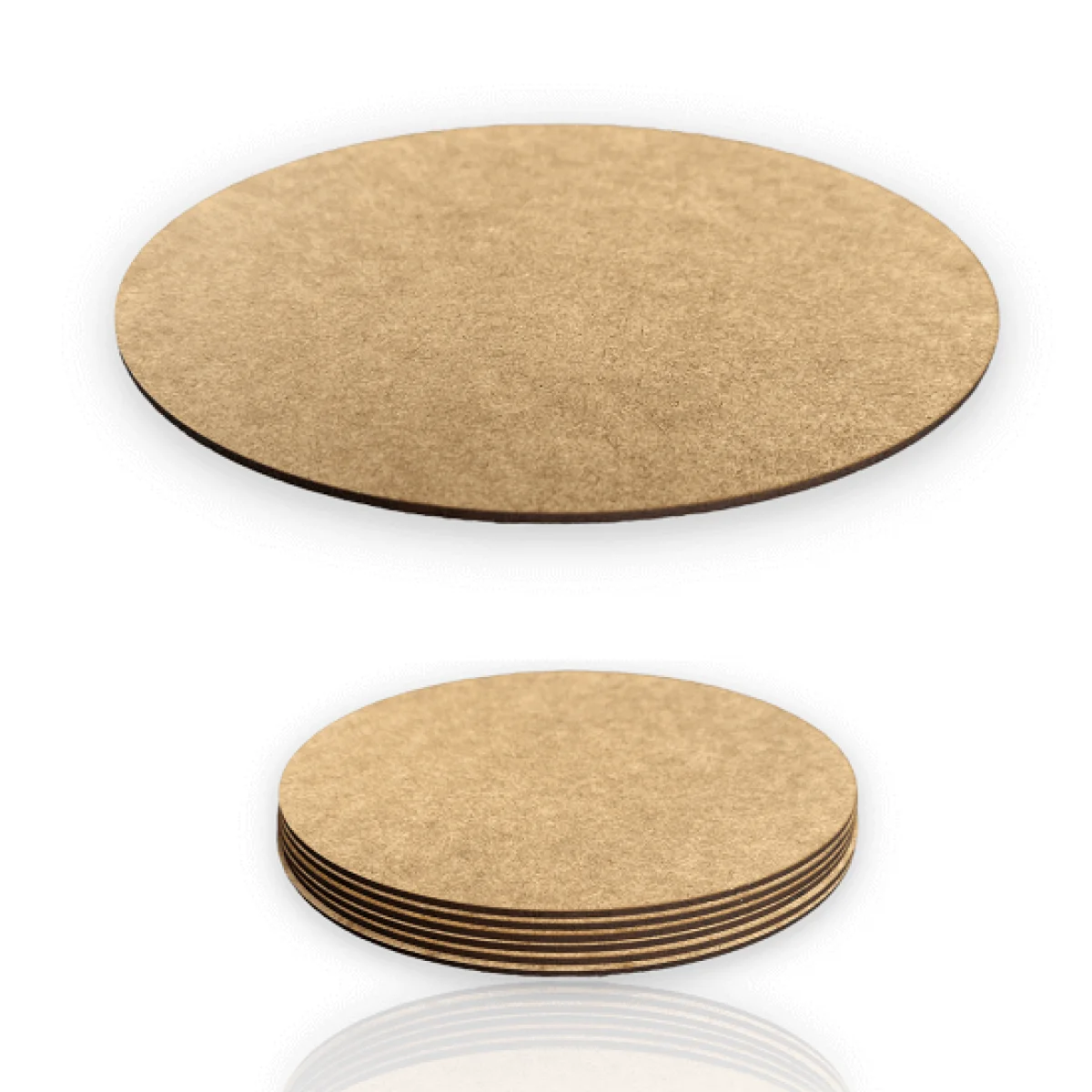 6 Adet Ahşap 3 Mm 22 Cm Yuvarlak Supla