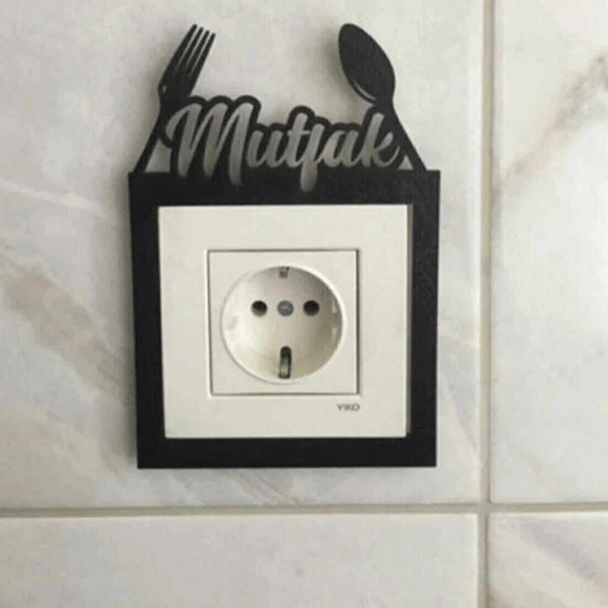 Ahşap Dekoratif Priz Kenarı Süsü Mutfak