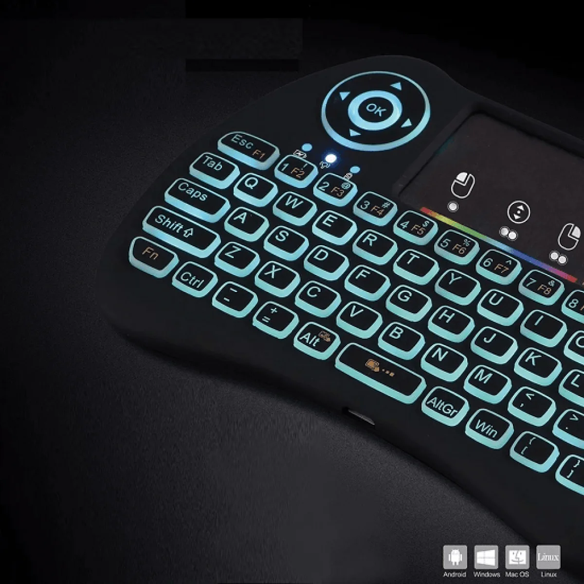 Kablosuz Smart Tv Box Dokunmatik Mini Klavye Mouse