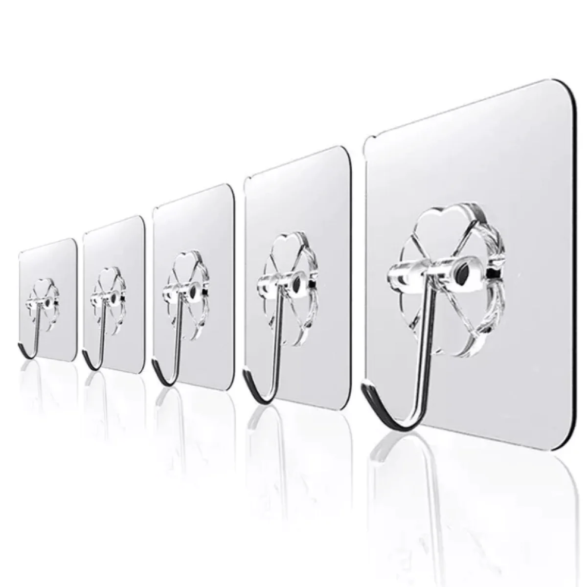 Kendinden Yapışkanlı Güçlü Şeffaf Askı 5 Li Set