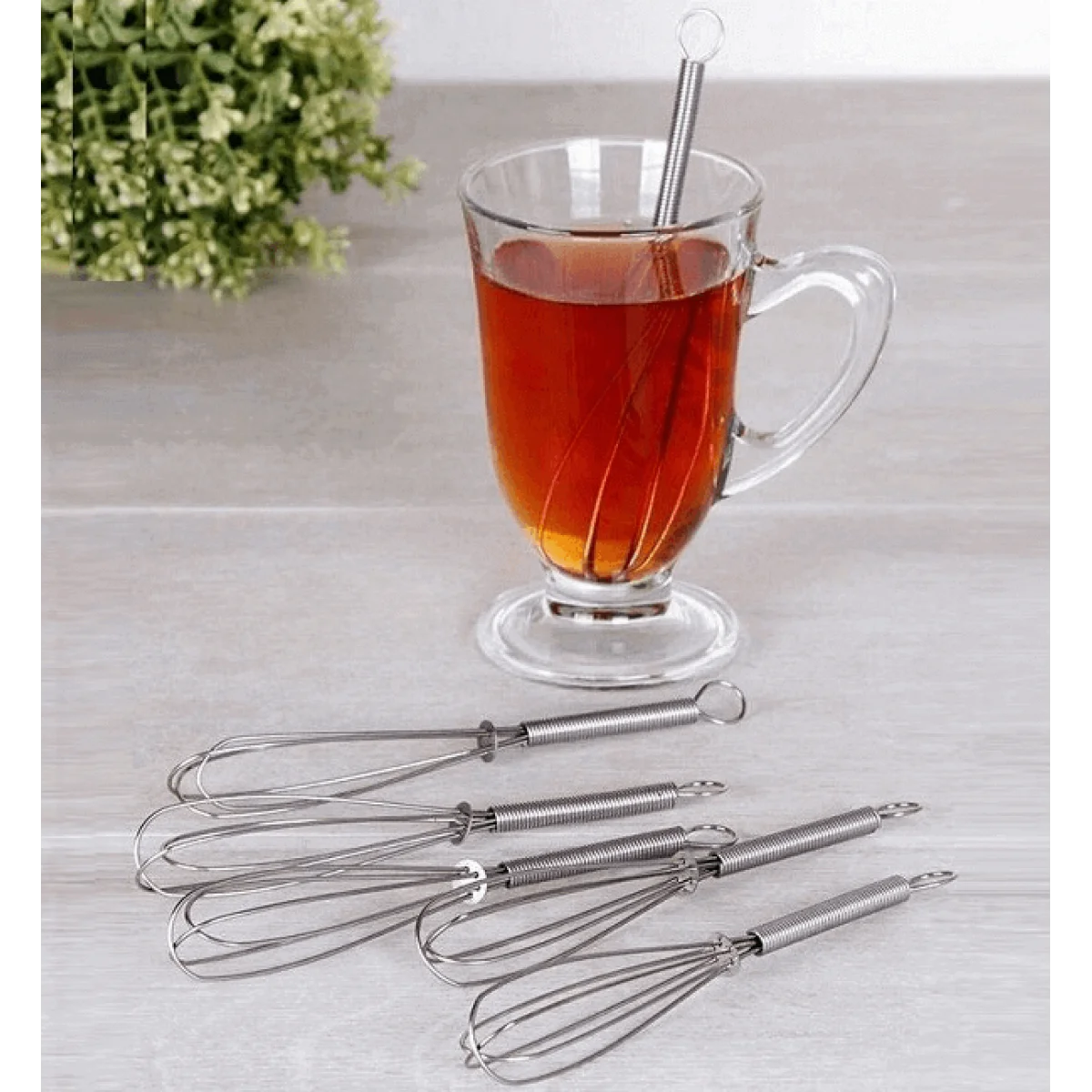 Metal Mini Çırpıcı Çay Kahve Kaşığı Karıştırıcı