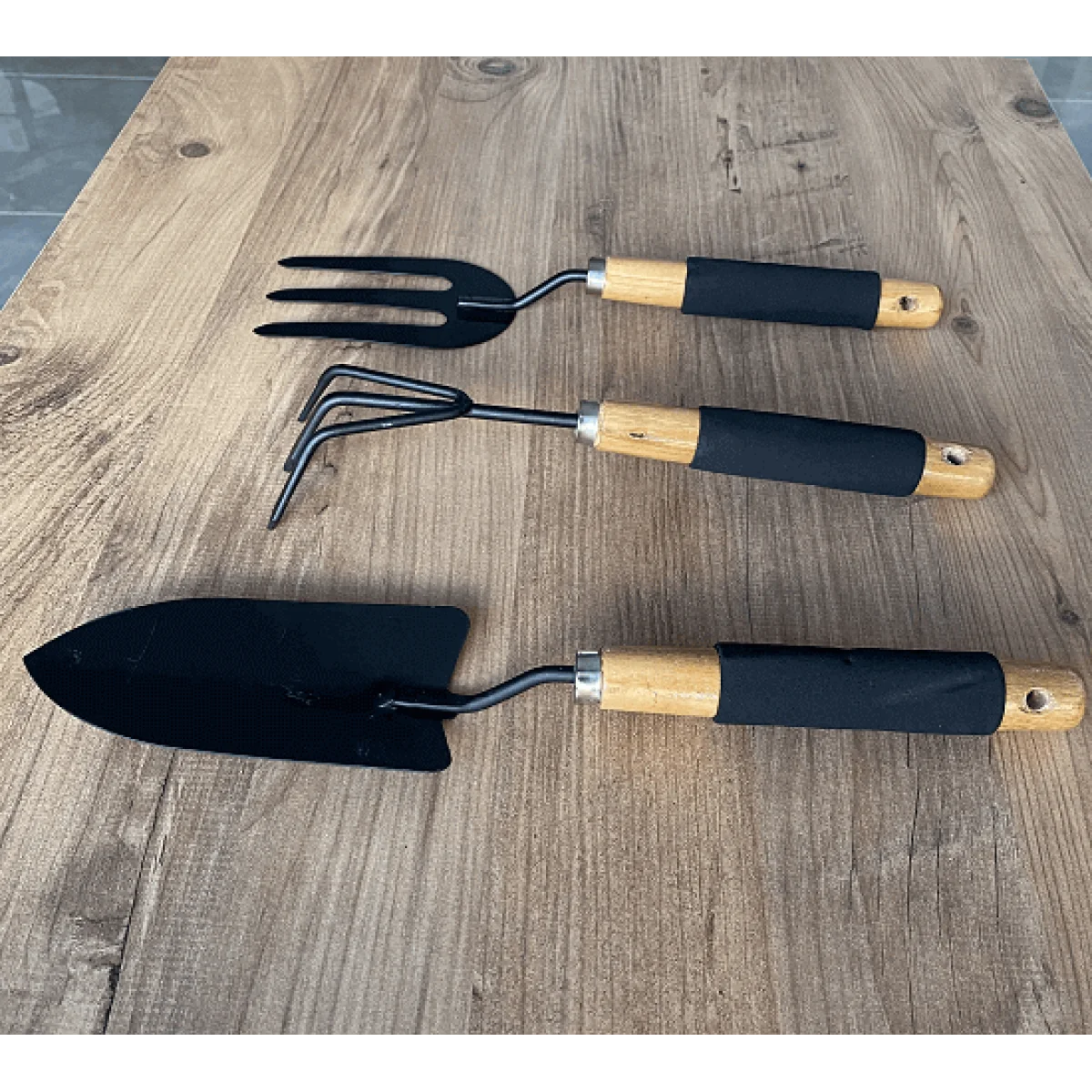 Pro Hobi Kazma Kürek Çapa Seti Ahşap Saplı