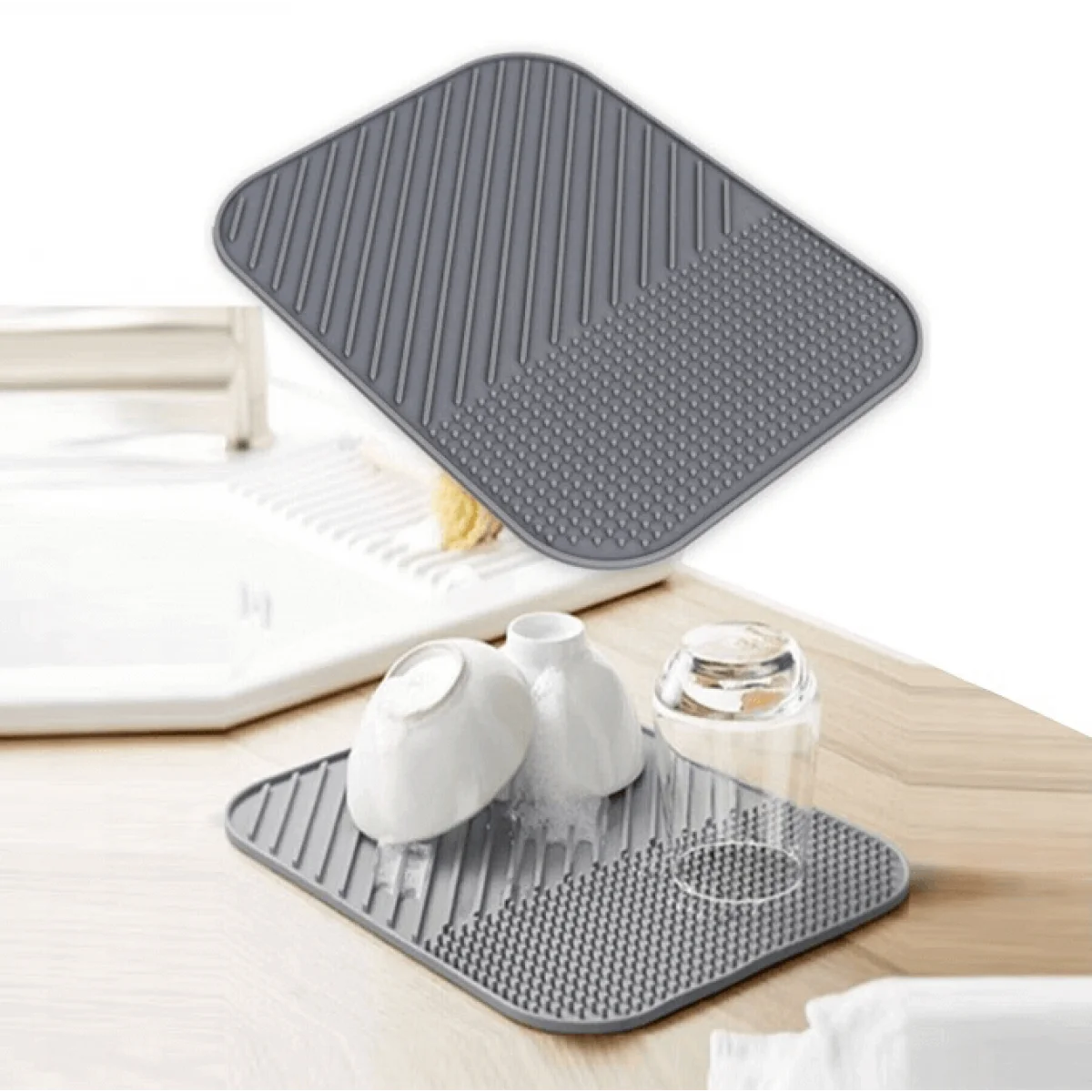 Silikon Bulaşık Kurutma Matı Bulaşıklık